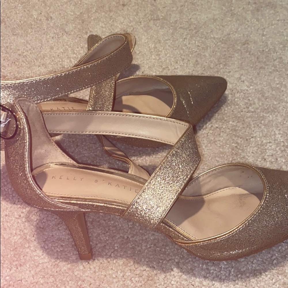 Kelly & Katie Gold Heels